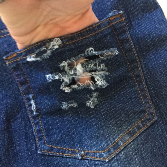 AQ Distressed Denim Skirt - Picture 6 of 7